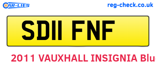 SD11FNF are the vehicle registration plates.