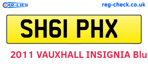 SH61PHX are the vehicle registration plates.
