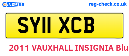 SY11XCB are the vehicle registration plates.