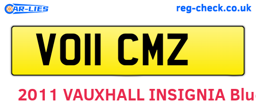 VO11CMZ are the vehicle registration plates.