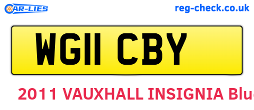 WG11CBY are the vehicle registration plates.