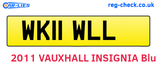 WK11WLL are the vehicle registration plates.