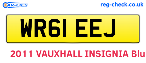 WR61EEJ are the vehicle registration plates.