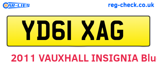 YD61XAG are the vehicle registration plates.