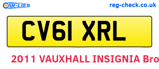 CV61XRL are the vehicle registration plates.