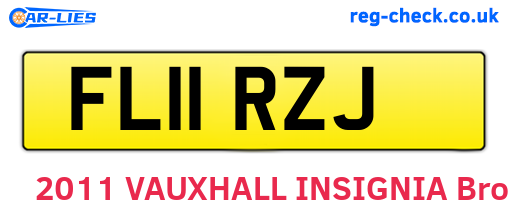 FL11RZJ are the vehicle registration plates.