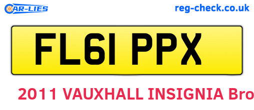 FL61PPX are the vehicle registration plates.