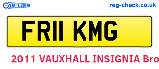 FR11KMG are the vehicle registration plates.