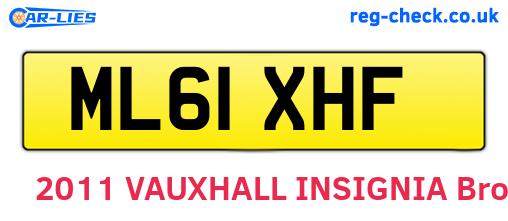ML61XHF are the vehicle registration plates.