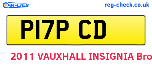 P17PCD are the vehicle registration plates.