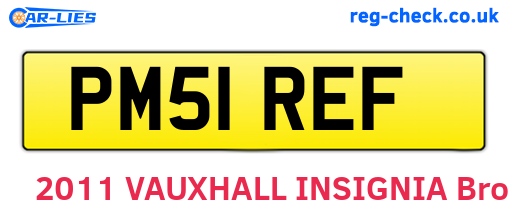 PM51REF are the vehicle registration plates.