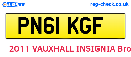 PN61KGF are the vehicle registration plates.