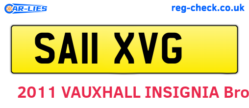 SA11XVG are the vehicle registration plates.