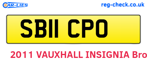 SB11CPO are the vehicle registration plates.