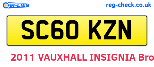 SC60KZN are the vehicle registration plates.