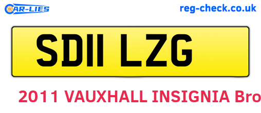 SD11LZG are the vehicle registration plates.