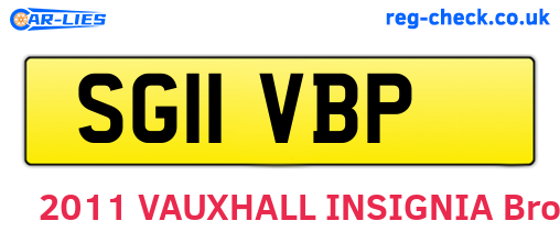 SG11VBP are the vehicle registration plates.