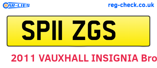 SP11ZGS are the vehicle registration plates.
