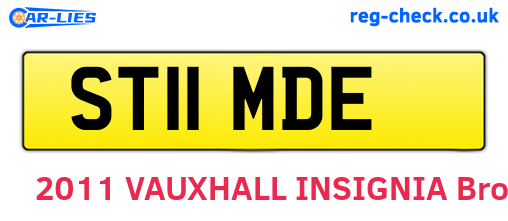ST11MDE are the vehicle registration plates.