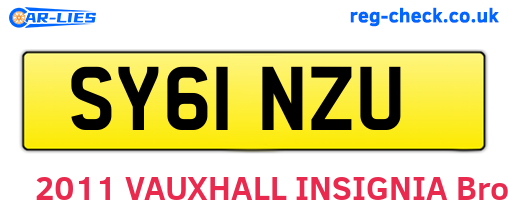 SY61NZU are the vehicle registration plates.