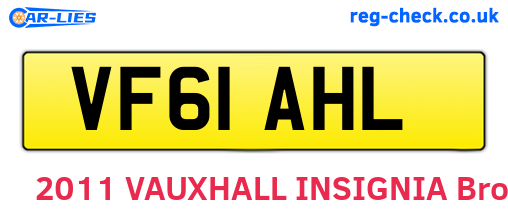 VF61AHL are the vehicle registration plates.
