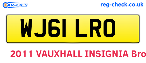 WJ61LRO are the vehicle registration plates.