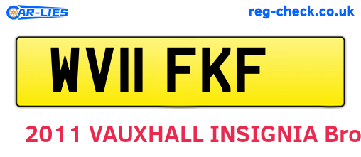 WV11FKF are the vehicle registration plates.