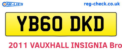 YB60DKD are the vehicle registration plates.