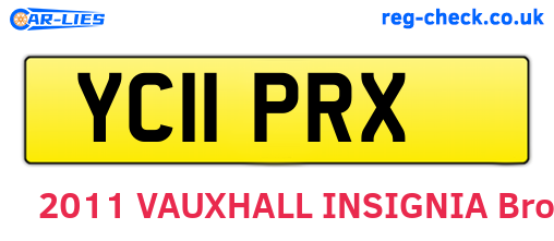YC11PRX are the vehicle registration plates.