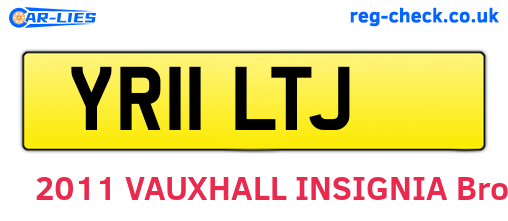 YR11LTJ are the vehicle registration plates.