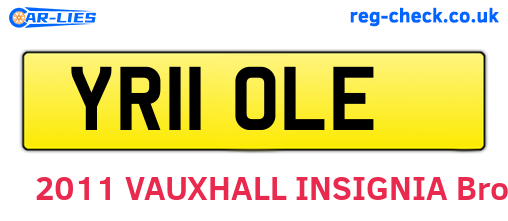 YR11OLE are the vehicle registration plates.