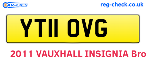YT11OVG are the vehicle registration plates.