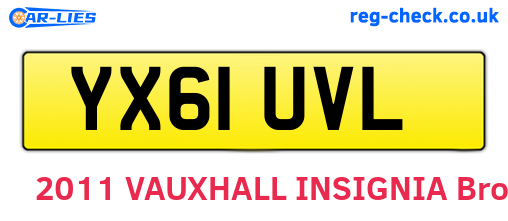 YX61UVL are the vehicle registration plates.