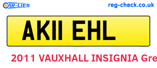 AK11EHL are the vehicle registration plates.