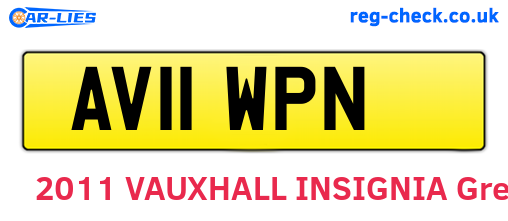 AV11WPN are the vehicle registration plates.