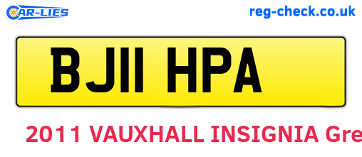 BJ11HPA are the vehicle registration plates.