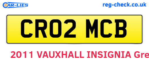 CR02MCB are the vehicle registration plates.