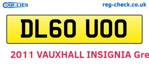 DL60UOO are the vehicle registration plates.