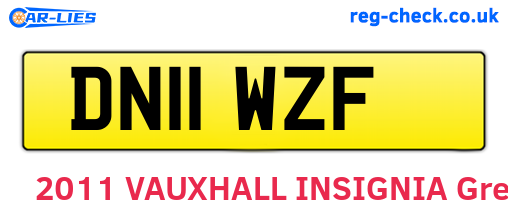 DN11WZF are the vehicle registration plates.