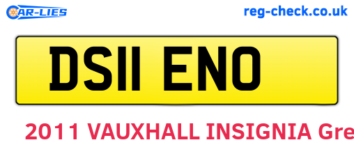 DS11ENO are the vehicle registration plates.