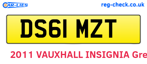 DS61MZT are the vehicle registration plates.
