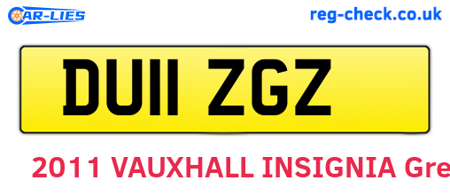 DU11ZGZ are the vehicle registration plates.