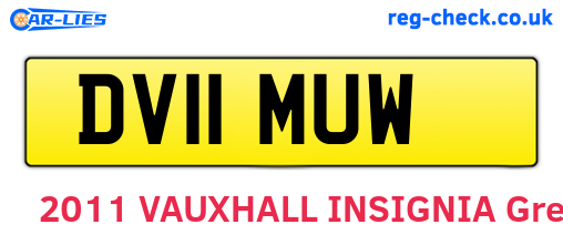 DV11MUW are the vehicle registration plates.