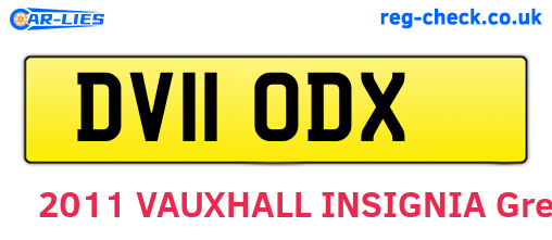 DV11ODX are the vehicle registration plates.