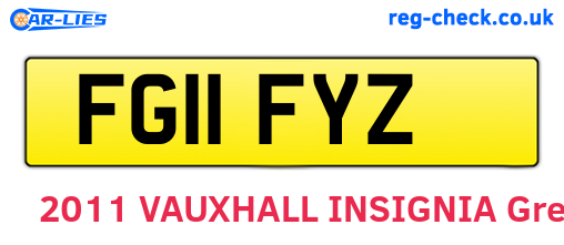 FG11FYZ are the vehicle registration plates.