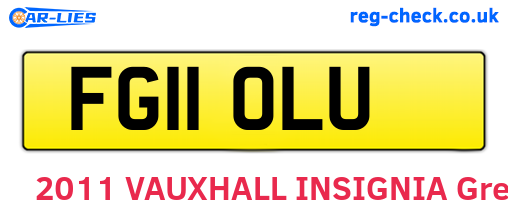 FG11OLU are the vehicle registration plates.