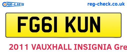 FG61KUN are the vehicle registration plates.