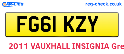 FG61KZY are the vehicle registration plates.