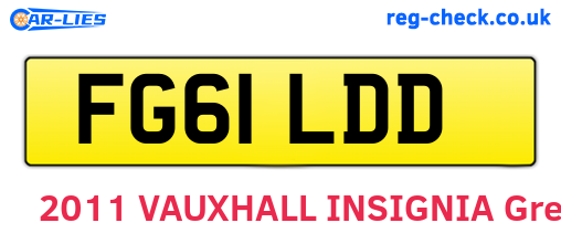FG61LDD are the vehicle registration plates.