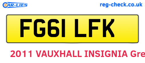 FG61LFK are the vehicle registration plates.